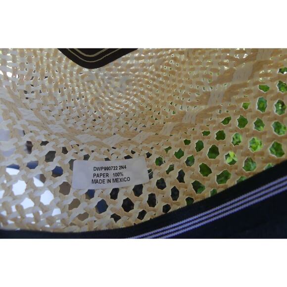 NEW Cavender's Western Hat Woven Raffia L Conforming Breathable Natural Stiff - Picture 6 of 10